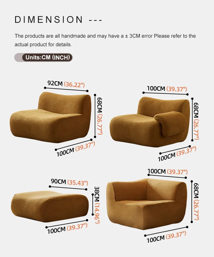 Modern Chaise Lounge - Detail - KCK.CASA Compressed Sofa