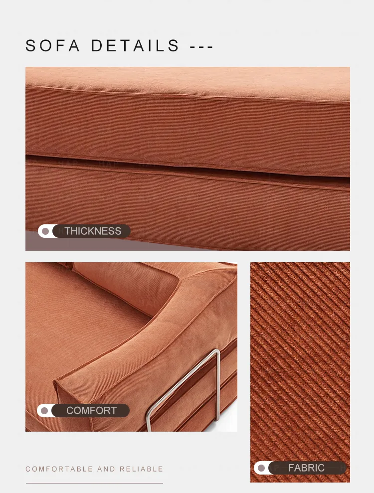 Sleek Two-Seat Sofa - Detail - KCK.CASA Compressed Sofa