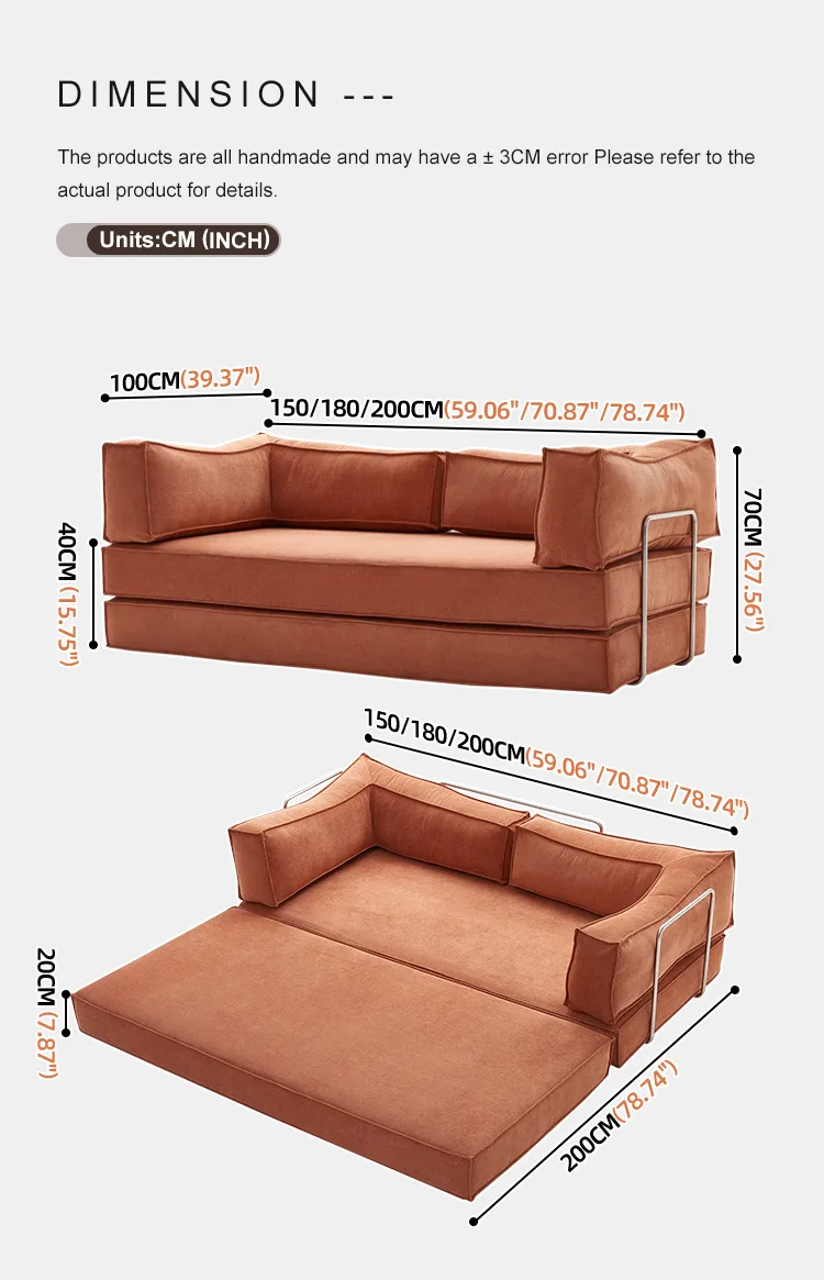 Sleek Two-Seat Sofa - Detail - KCK.CASA Compressed Sofa