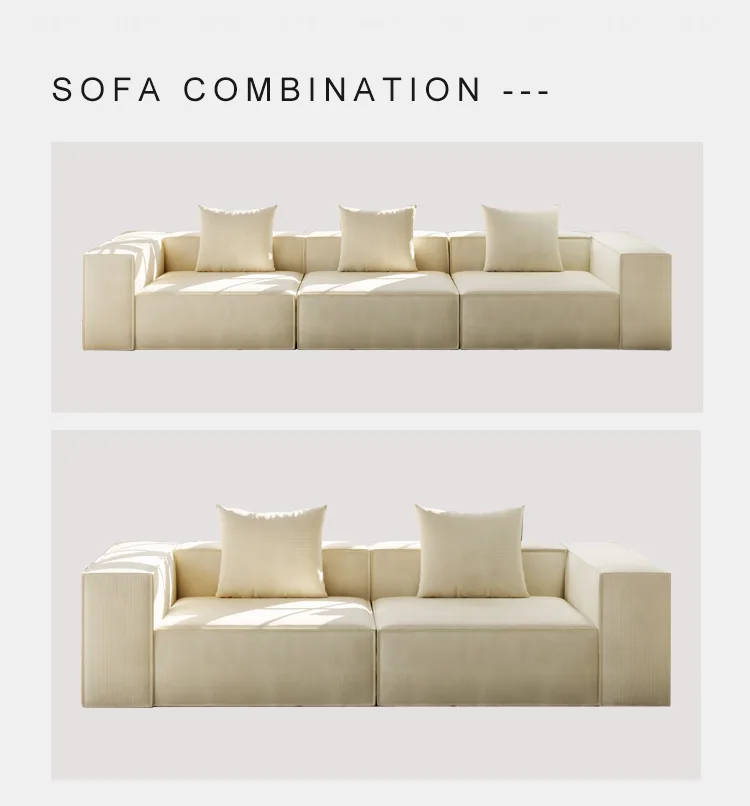 Classic Three-Seat Sofa - Detail - KCK.CASA Compressed Sofa