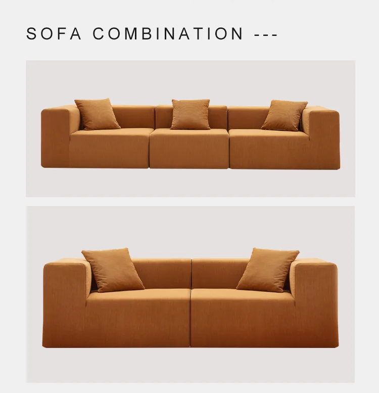 Elegant Three-Seat Sofa - Detail - KCK.CASA Compressed Sofa