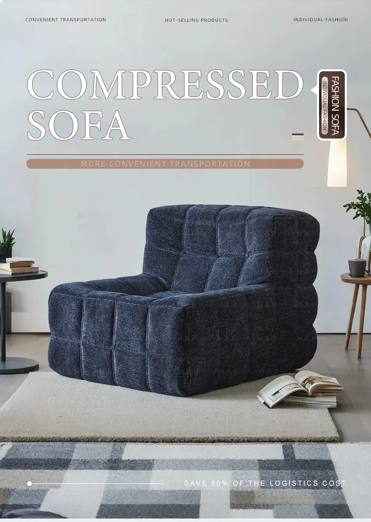 Compact Chaise Lounge - Detail - KCK.CASA Compressed Sofa