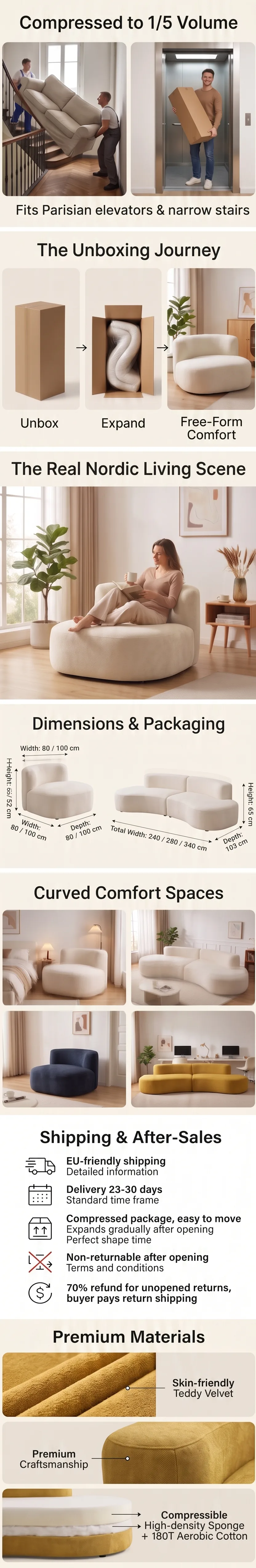 Cashew Sofa details