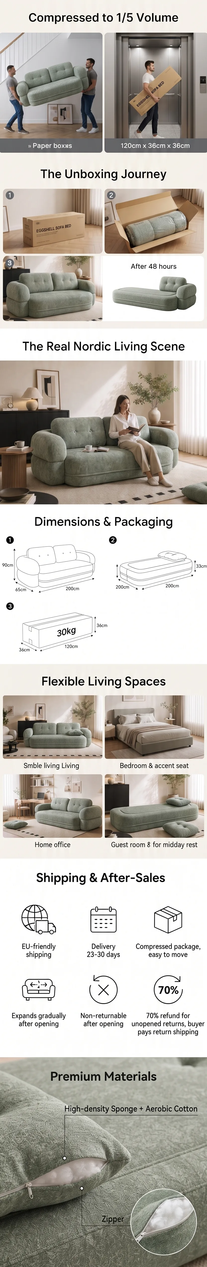 Eggshell Sofa details