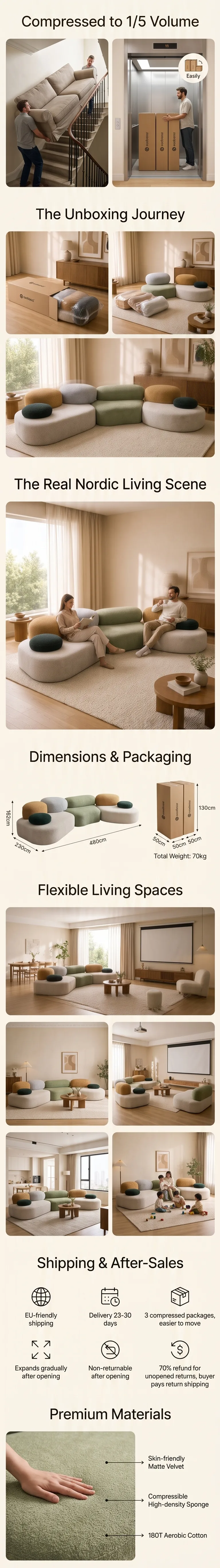 Pebble Sofa details