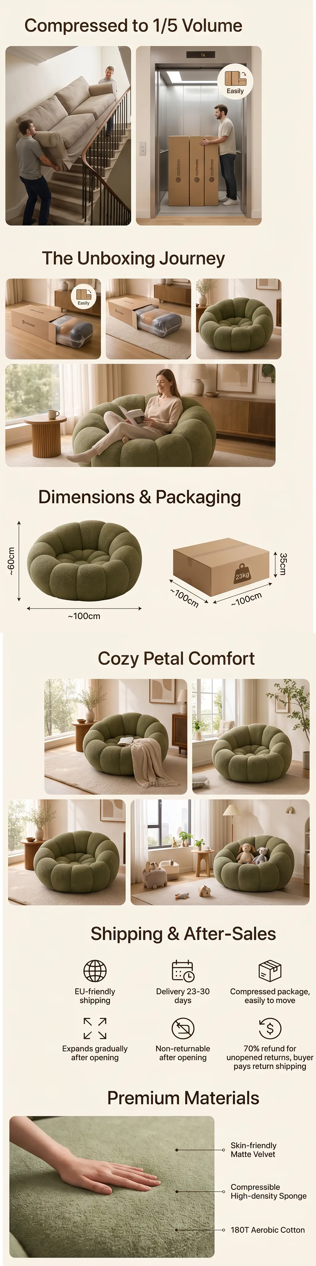 Petal Sofa — Compressed Sofa | KCK.CASA