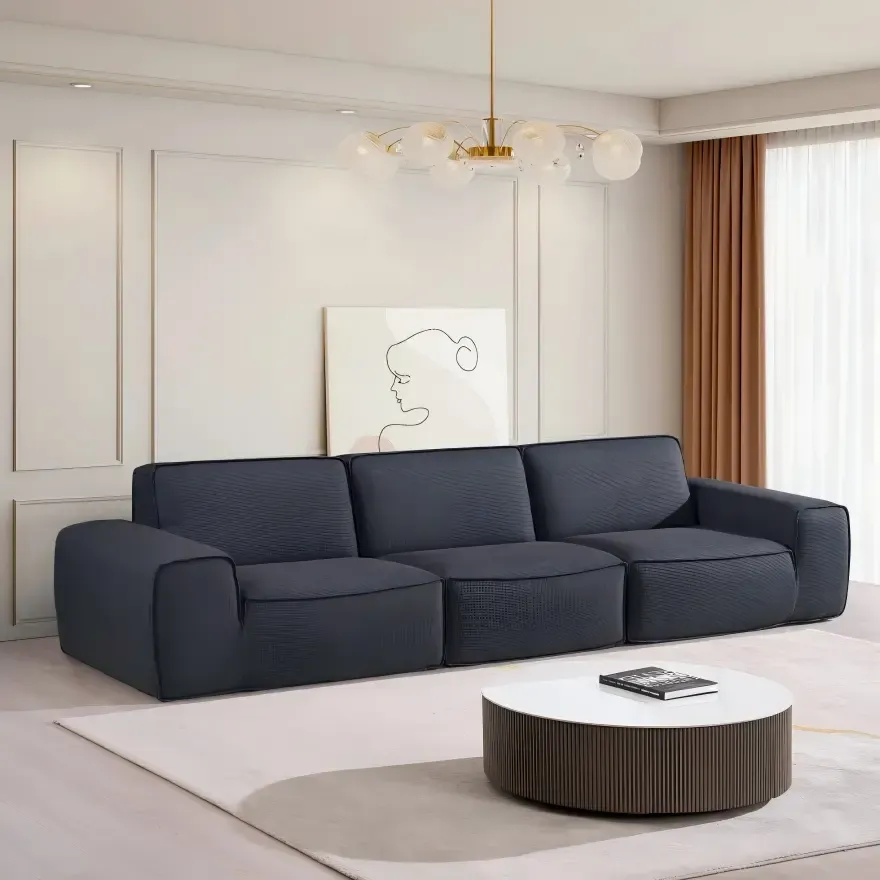 Großes schwarzes Cow-Sofa — KCK.CASA compressed sofa